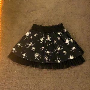 widow spider lace skater skirt